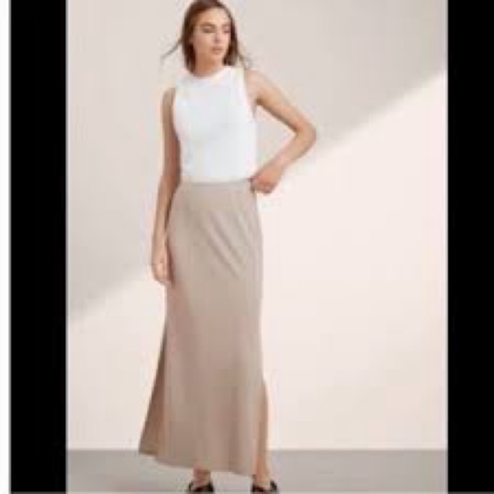 Babaton jersey knit double slit pencil skirt